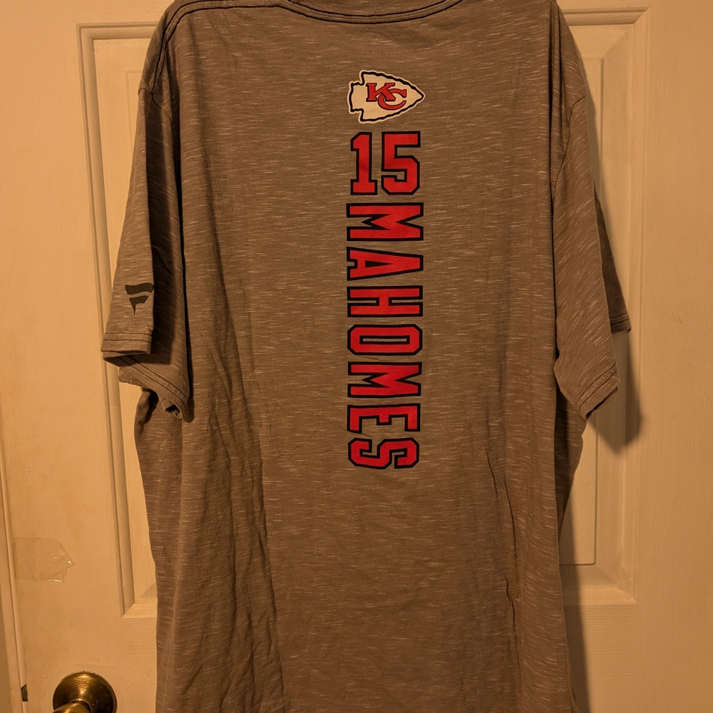 Fanatics Gray Chiefs T-Shirt 15 Mahomes Size 2XL - Picture 6 of 6